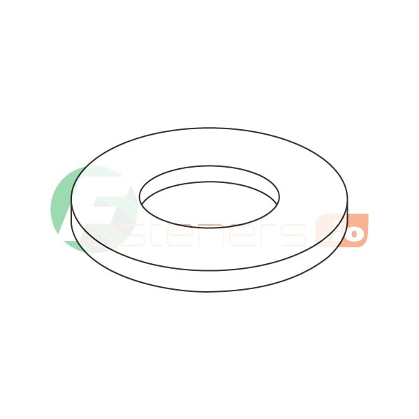Newport Fasteners Flat Washer, For Screw Size 1/4" , Nylon Plain Finish, 5000 PK 357068 - main
